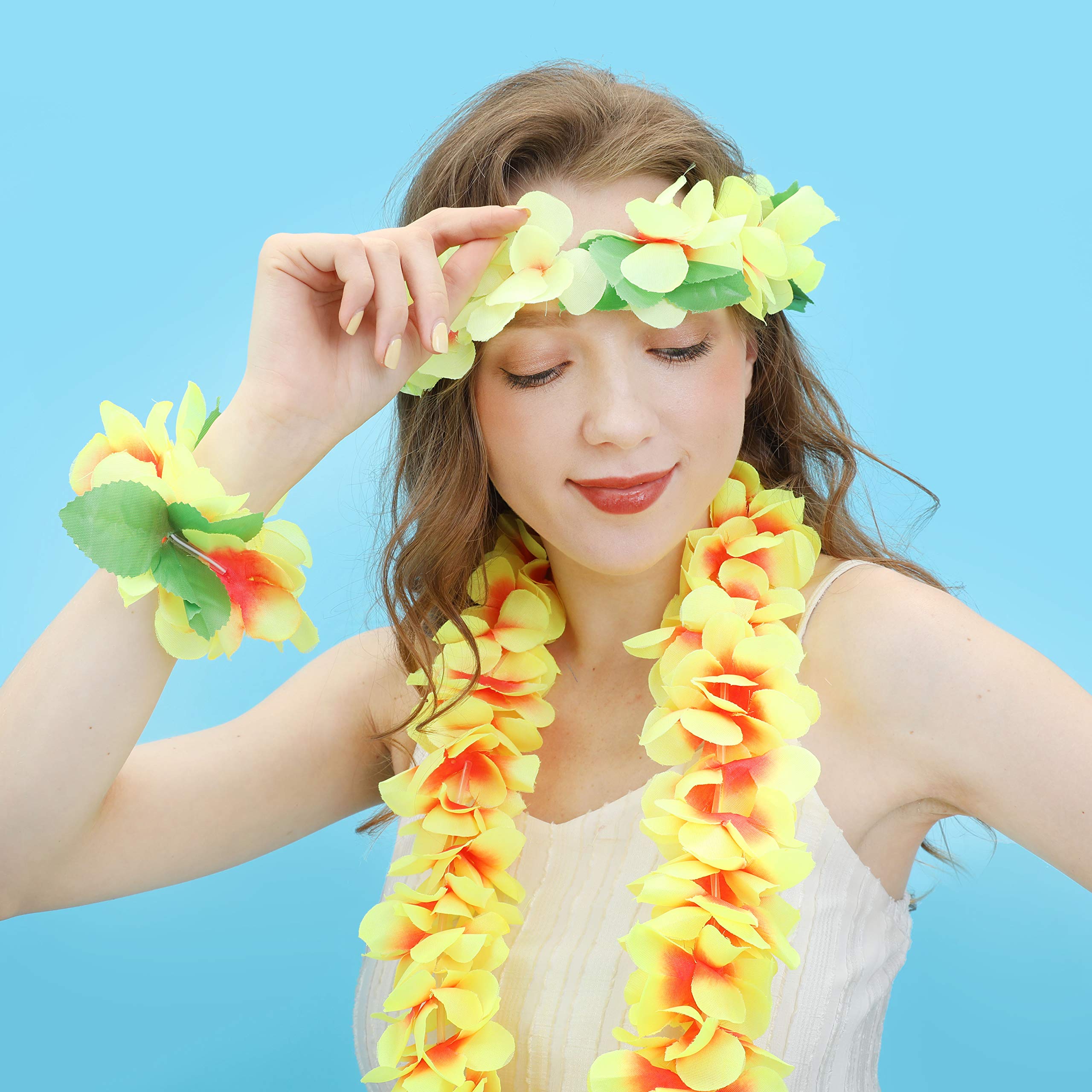Amazon.com: Layseri Lush Hawaiian Headpiece,Hawaiian Flower Leis